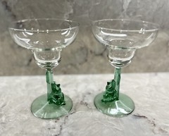 Vintage SIESTA Sleeping Senor Margarita Glasses Cristal d’Arques