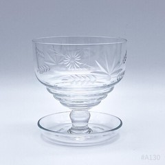 6-Piece Set Vintage Champagne Glasses With Floral Decor, Stackable | Handmade