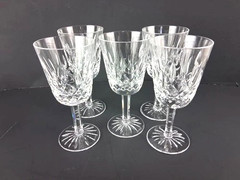 🔥5🔥 Waterford Crystal Lismore Wine glass Claret 💥 VTG Gothic mark 💥 set lot