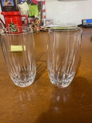 Cristal D’Arques Set of 2 Drinking Glasses Highball Tumbler Enchante 5 1/2” Tall