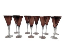 Vintage Pottery Barn PBY28 Amethyst Fluted Champagne Glasses – Set of 10