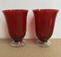 2 Rare Lenox Holiday Gems Ruby Highball Glasses Handblown, Set Of 2, HAC5