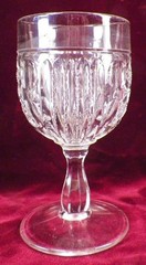 Group Thumbprint Goblet West Virginia Glass Mfg Co 225 Paneled 1899 #32