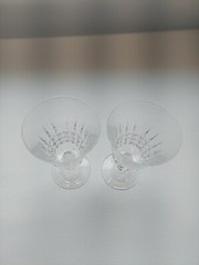 W.M. Dalton French Lead Crystal Unit No. 2 Wine Glasses, Set Of 2 with Box