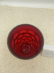 Vintage Imperial Glass Provincial Dark Ruby Flat Iced Tea/ Water Glass Tumbler