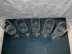 Waterford Comeragh 5 Elegant Champagne Crystal Flutes Vintage