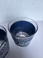 Vintage Set Of 4 Currier & Ives Old Fashioned 6oz Frosted Glasses