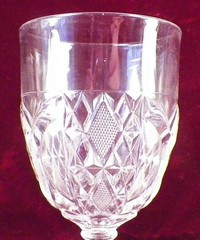 Group Thumbprint Goblet West Virginia Glass Mfg Co 225 Paneled 1899 #32