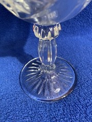 Vintage Libbey Hobstar Star of David Water Wine Ice Tea Goblet Glasses Gold Trim