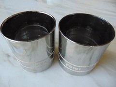 Snap-On Old Fashioned Glass Mirror Silver 10 oz Socket Set of 2