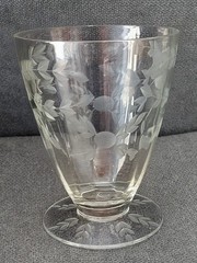 Glastonbury Lotus 66-1 Etched/Cut Crystal Juice Cordial Glasses 4.25″ Set Of 6
