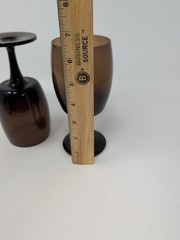 Set Of Two Gorham Accent Brown 6 3/8” Water Goblet