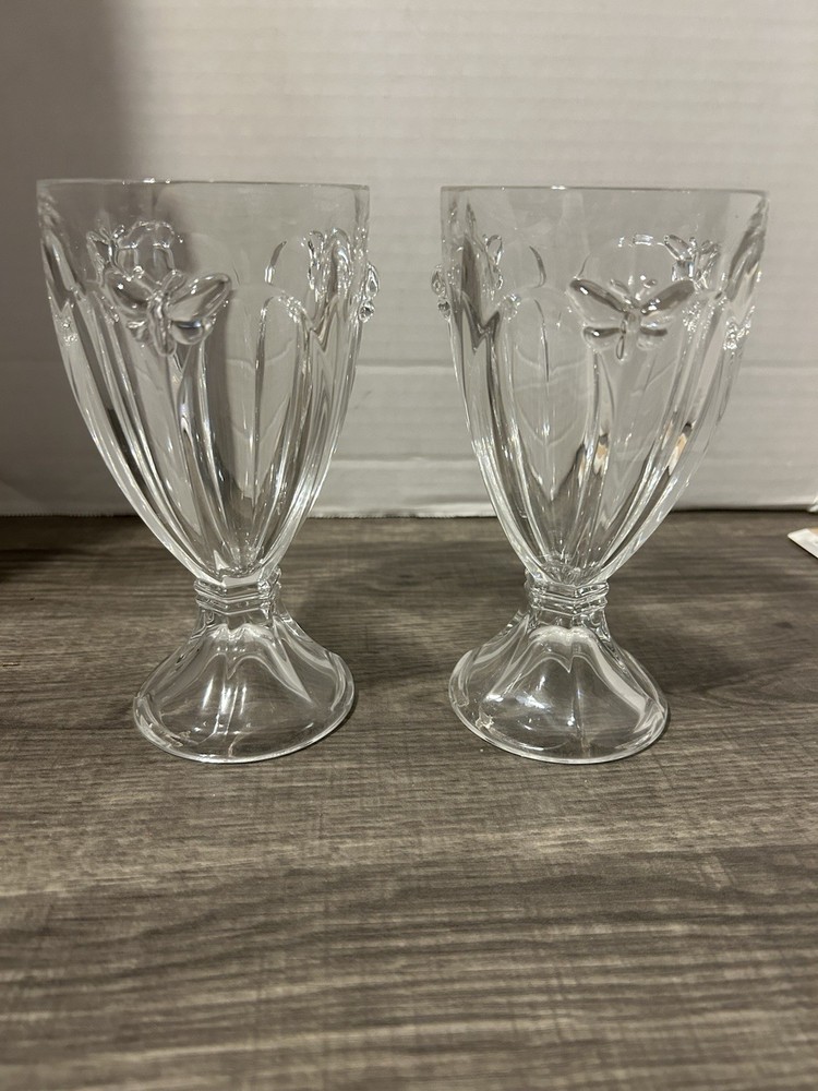 Lenox Butterfly Meadow Dragonfly Goblet 9 Oz Set Of 2