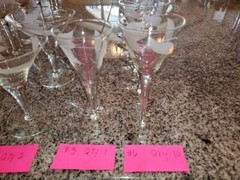 VNTG Total Of 28 WATER WINE Champ. Etc. STEMS Etched Dorothy THORPE Barware GLAM