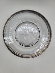 Bridal Belle 7.5″ Crystal Salad Plates Fostoria Platinum Trim Set of 4