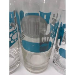 Vintage barware Blue Heaven drinking glasses Set of 3