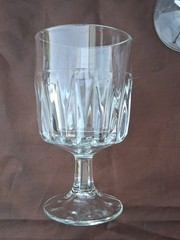 Set of 4 Libbey Glass Stemware DuraTuff Winchester Water Goblets 6″ USA