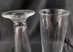(Set of 4) Vintage 11″ Tall Pilsner Beer Glasses Flutes , Clear, Tapered