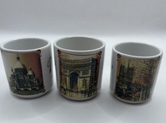 Dessapt Editions Paris France Demitasse/Espresso Shot Glasses Set of 3