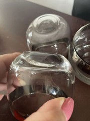 Roly Poly Glasses Silver Rim 2.25 Excellent Set of 3 Vintage