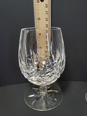 6 Waterford Crystal Small Lismore Brandy Glasses 4 1/2″ 8pt Star Sniffer Set