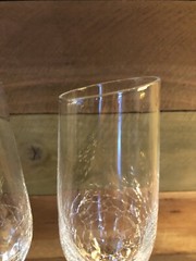 Pier 1 Angled Rim Reflections Champaign Flutes, Set Of Two