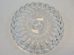 3 Crystal Candy Dishes Diamond Cut Pattern Beautiful Design