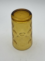 Vintage Hazel Atlas Amber El Dorado Optic Dot Coin Glass Tumbler 5″ Replacement