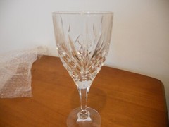 2 HEAVY 1.8 POUNDS DEEP CUT CRYSTAL Water Goblet 8″ Tall 8 oz Wine Glass U GET 2
