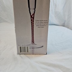 Roscher & Co Hand Blown Champagne Flutes Wine Glass 4 color set of 8 in box VTG