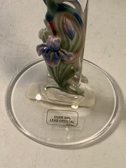 Franz Long Tail Hummingbird Crystal Wine Glass 7.75 in.