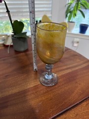 Handmade Goblet Volcano Mt St Helens Ash American Studio Glass