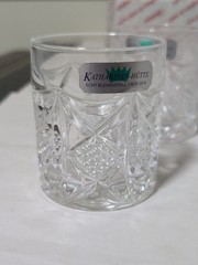6 Katharinen-Hülle 24% Lead Crystal 3.5″ Tall Rocks, Whiskey Glasses!