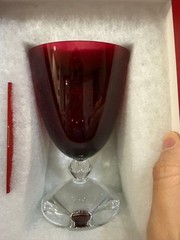 Vega Red Crystal Wine Glass From Baccarat
