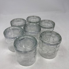 Set Of 7 Anchor Hocking Tartan Clear 3-1/2″ Old Fashioned Tumblers Glasses 8-oz