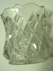 Fostoria Sylvan Toothpick Holder Clear with Gold Trim