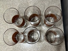 6 Vintage Libbey “Brandywine» Pattern Glass Tubbler Glasses MCM In EUC