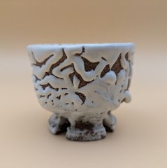sake cup　”GUINOMI　HAGI-YAKI” All surface Oni Hagi　four-legged footring