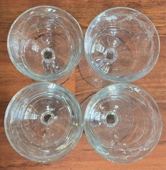 Fostoria Holly Clear (6030) MCM Crystal Water Wine Goblets 7-7/8″ – Set of 4