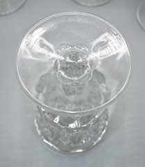 Vintage Red Cliff Clear «Heirloom» Glass Water Goblet Glasses Set Of 4
