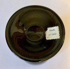 Vintage Carlo Moretti Italy Black and White Cased Glass Stemware 4.25″