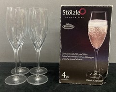 Stölzle Classic Champagne Crystal Glasses Set of 4