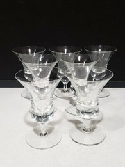 SET OF 7 – MCM Flared Champagne Wine Martini Cocktail 3 OUNCE Stemware 4 3/4″