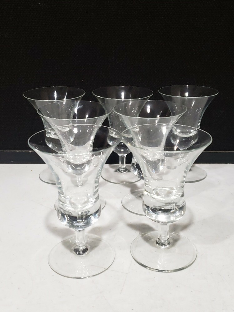SET OF 7 – MCM Flared Champagne Wine Martini Cocktail 3 OUNCE Stemware 4 3/4″