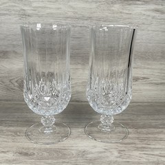 Cristal D’Arques Longchamp 24% Lead 7” Iced Tea Crystal Glasses – Set of 2