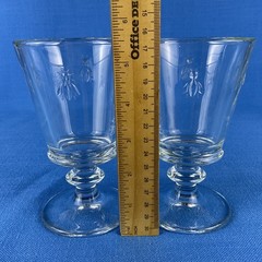 4 La Rochere Napoleon Bee Stemmed Glasses 5.5” holds 6 oz Excellent Condition