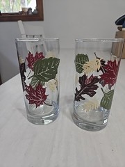 Vtg Libbey Fall Autumn Leaf Drinking Glasses Tumblers 16 oz – Set Of 2 Vintage