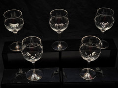 Lenox Candleglow Cut Crystal Wine Glasses 6.125″ Vintage Set of 4 + Free Spare