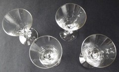 SET OF4 ELEGANT VINTAGE SENECA ‘INGRID’ CORDIAL, LIQUOR, SHOT GLASSES 1oz.