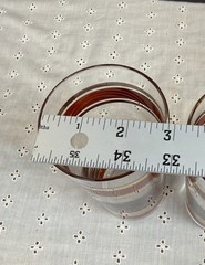 Vintage Mid Century Modern Rust /Gold Bar Glasses Atomic Retro Highball- 2